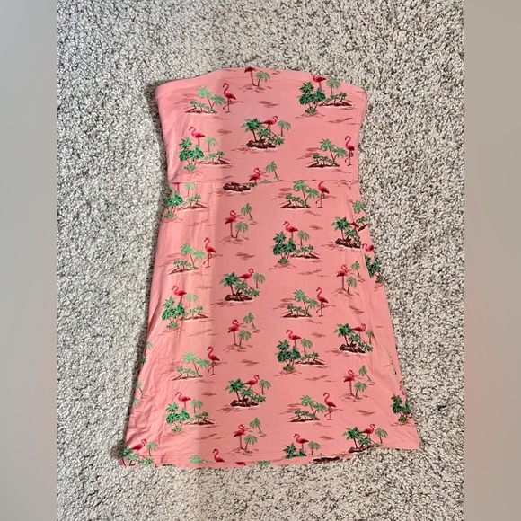 F21 Pink Flamingo Strapless Tube Dress - Picture 2 of 4